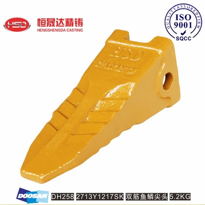 DH258 DH220 2713Y1217 2713Y1217RC DOOSAN Bucket Teeth Thickened Tooth Body Design