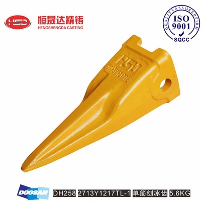 DH258 DH220 2713Y1217 2713Y1217RC DOOSAN Bucket Teeth Thickened Tooth Body Design