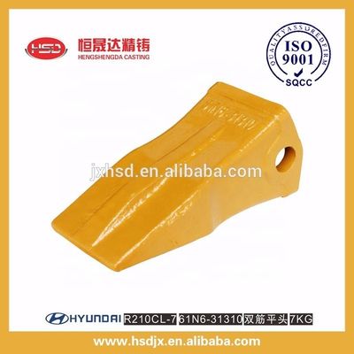 Flat type durable grounde engaging tools R225-7 excavator bucket teeth 61N6-31310 from China manufacturer on sale