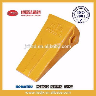 Wide flat type excavator bucket teeth pc300-D with side teeth pin apply to PC300 construction machine&engineering on sale