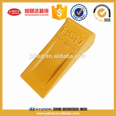 excavator bucket spare parts 61N6-DA0020 flat head  bucket teeth for R225-7