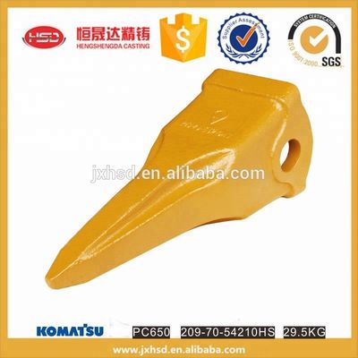 high quality alloy steel PC650 excavator single rib breaking ice tip teeth/tooth point 209-70-54210TL-2
