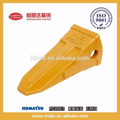 bucket rock tooth PC200-7 for KOMSU excavator PC 200