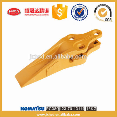 alloy steel casting excavator bucket loader teeth/tooth PC380 423-70-13114
