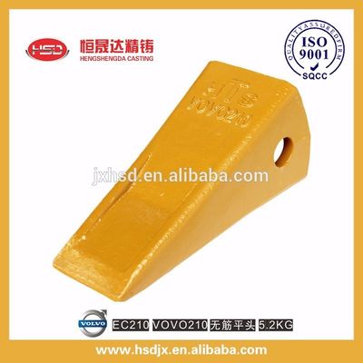 high quality alloy steel precision casting factory customized cheap EC 210 excavator bucket teeth VOVO 210