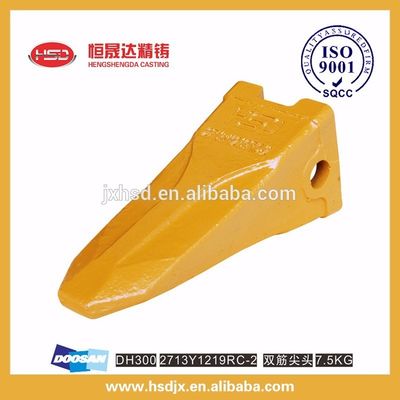 type casting spare parts DH300 excavator backhoe bucket rock teeth 2713Y1219RC