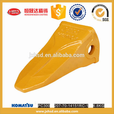 PC300 excavator under carriage bucket assembly standard rock teeth 207-70-14151 RC-1
