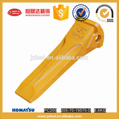 high quality good price factory selling PC200 excavator bucket spare parts long dipper teeth 19570-D
