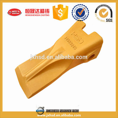 customized backhoe excavator EC 360 single rib flat head bucket teeth 14553243