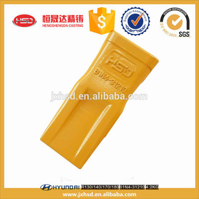 hot sale construction machinery excavator parts bucket teeth 61N4-31210 for Hyundai