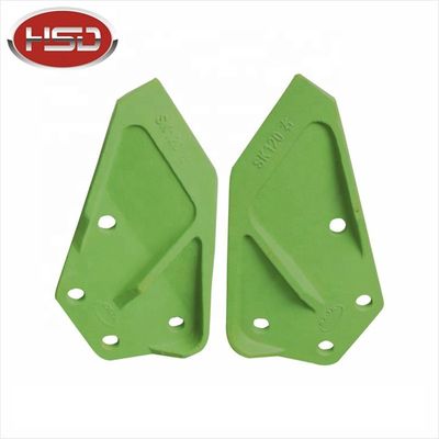 Durable 4 holes green color machinery engineering&construction parts bucket side cutter for SK120 excavator spare parts on sale