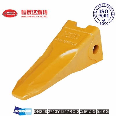 DH258 DH220 2713Y1217 2713Y1217RC DOOSAN Bucket Teeth Thickened Tooth Body Design