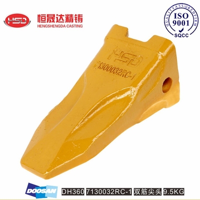 DH360 71300032 DOOSAN Excavator Bucket Teeth Optimized Tooth Shape Structure